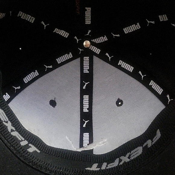 MENS Puma Flex-Fit fitted hat size s/m color black DOUBLE 6 CLOTHES - Picture 5 of 7